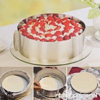 Adjustable Circle Cake Mold 6-12" Stainless Steel Cake Mousse Round Baking Non-Stick Baking Pastry Tools  Resistant Low and High Temperature  Easy to Use and Clean Gessppo - B07DDLKS39